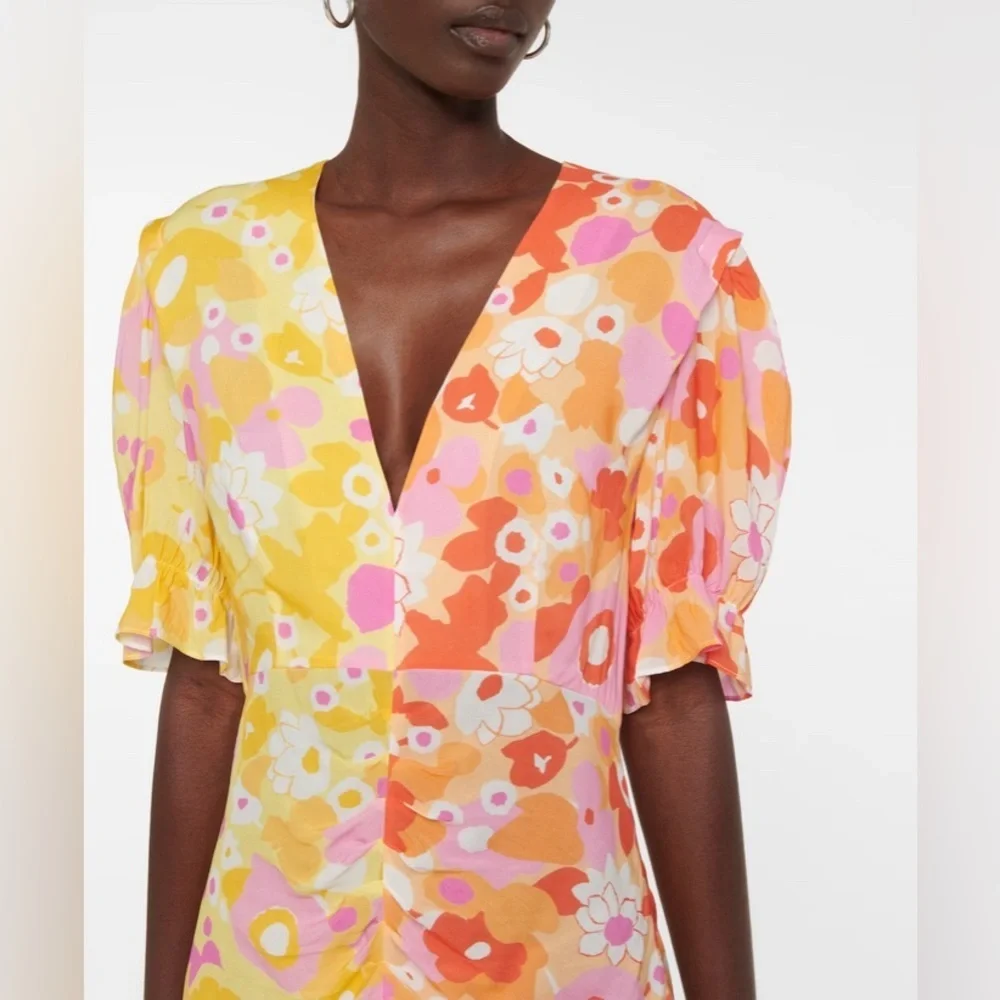 Rixo Ariel Ruffle Maxi Dress, Size XXS (2) - Picture 7 of 16